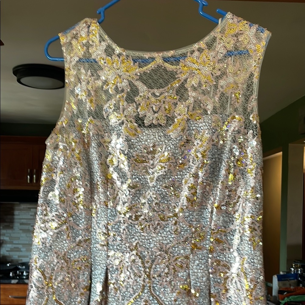 Sequin Embellished Sleeveless Dress